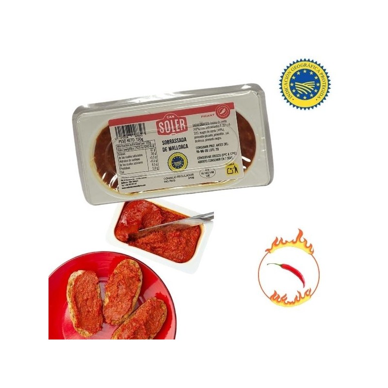 SOBRASADA DE MALLORCA PICANTE SOLER 150 GR