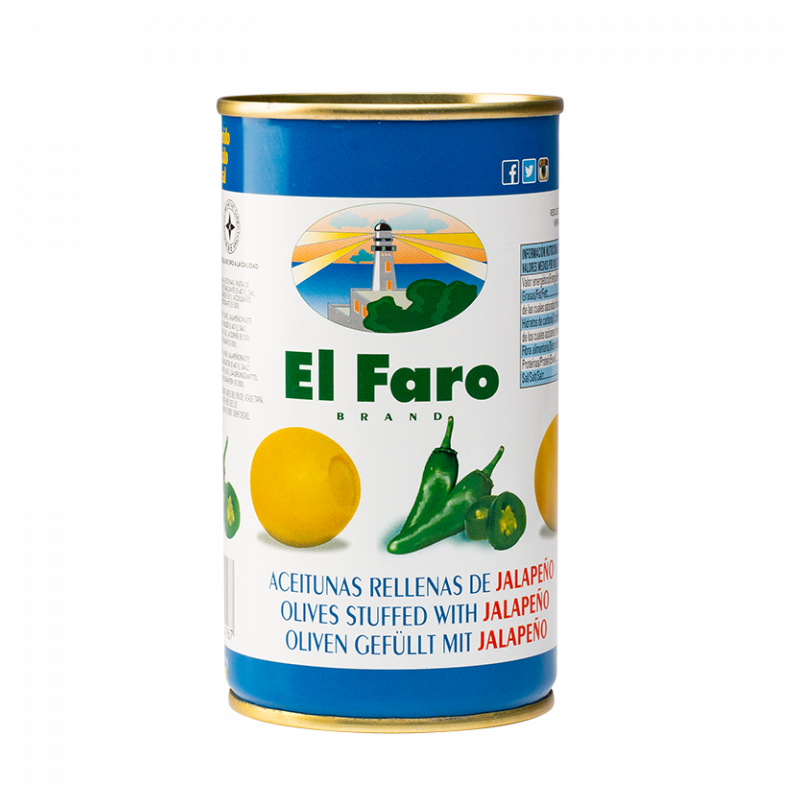 OLIWKI NADZIEWANE PIEPRZEM JALAPEÑO EL FARO 150 g