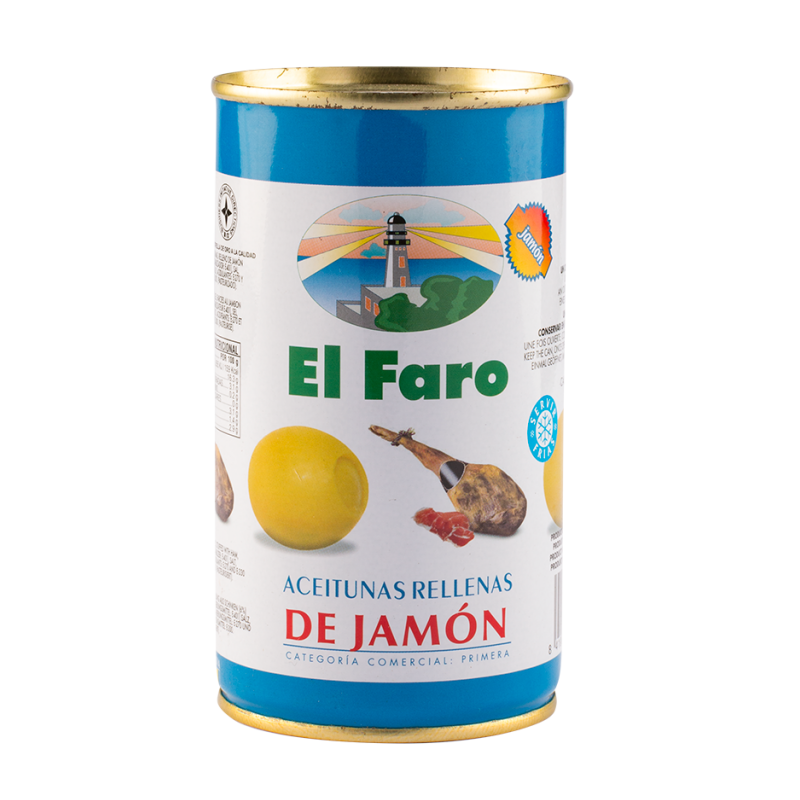 OLIWKI NADZIEWANE SZYNKĄ JAMON EL FARO 150 g