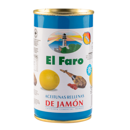 OLIWKI NADZIEWANE SZYNKĄ JAMON EL FARO 150 g