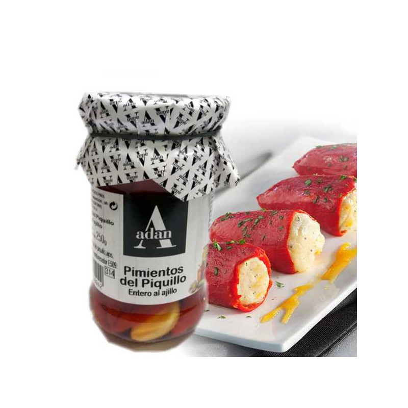 CAŁE PAPRZCYKI PIQUILLO Z CZOSNKIEM ADAN 270 GR