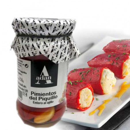 CAŁE PAPRZCYKI PIQUILLO Z CZOSNKIEM ADAN 270 GR