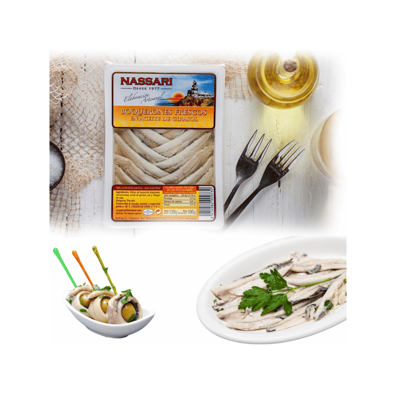 BOQUERONES w oleju i occie NASSARI 80GR