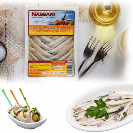 BOQUERONES w oleju i occie NASSARI 80GR