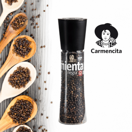 Młynek z czarnym pieprzem duży 190 GR CARMENCITA