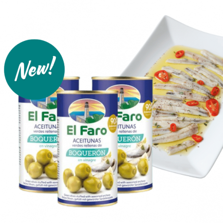 Oliwki nadziewane BOQUERONES EL FARO 370ML