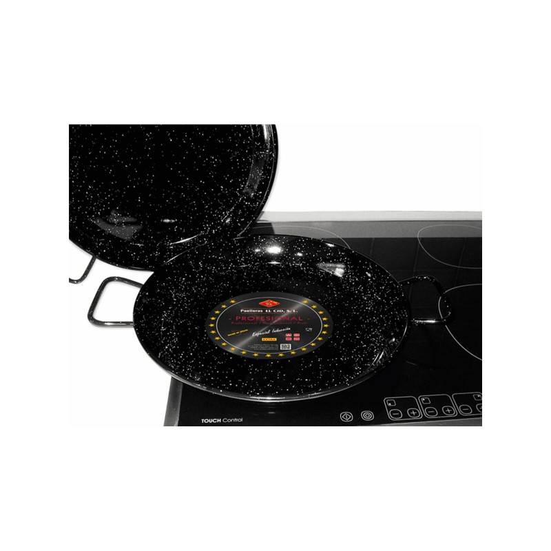 Paellera Garnek El Cid Ø 38 cm Czarny Stal