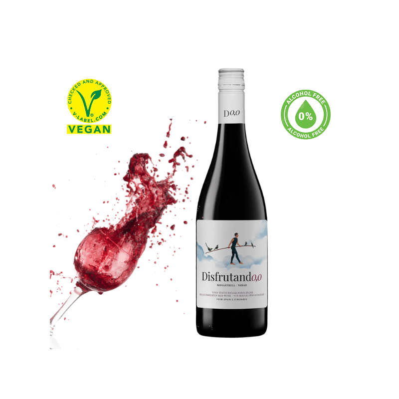 Wino DISFRUTANDO czerwone bezalkoh. 0,75L