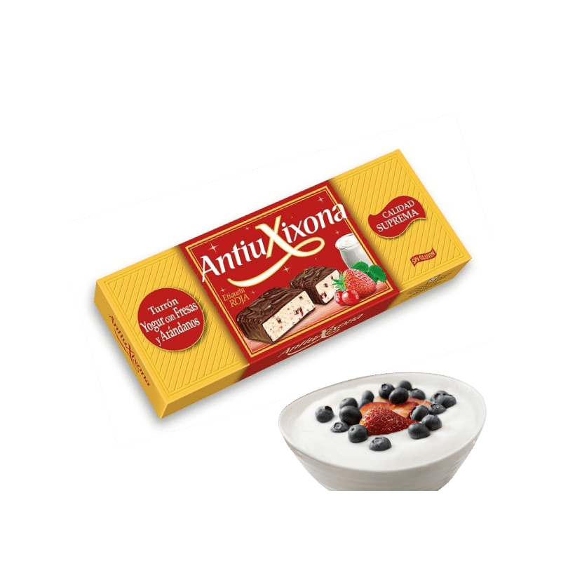 Turron jogurtowy z trusk. i jagod. 150g w czekoladzie Antiu Xixona