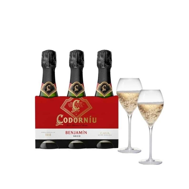 Cava CODORNIU BENJAMIN BRUT 200 ML PACK 3
